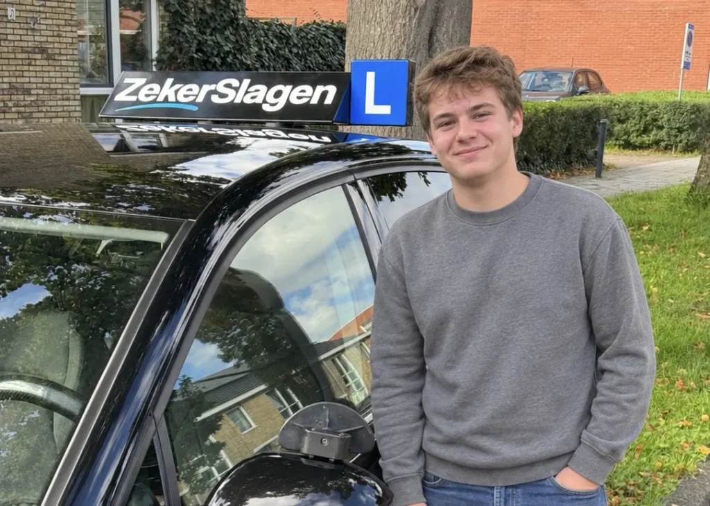 Geslaagde leerling Jake bij Rijschool ZekerSlagen in Haarlem
